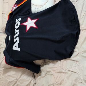Astros Craig Biggio DarkNavy Jersey with Red and White Star